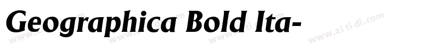 Geographica Bold Ita字体转换